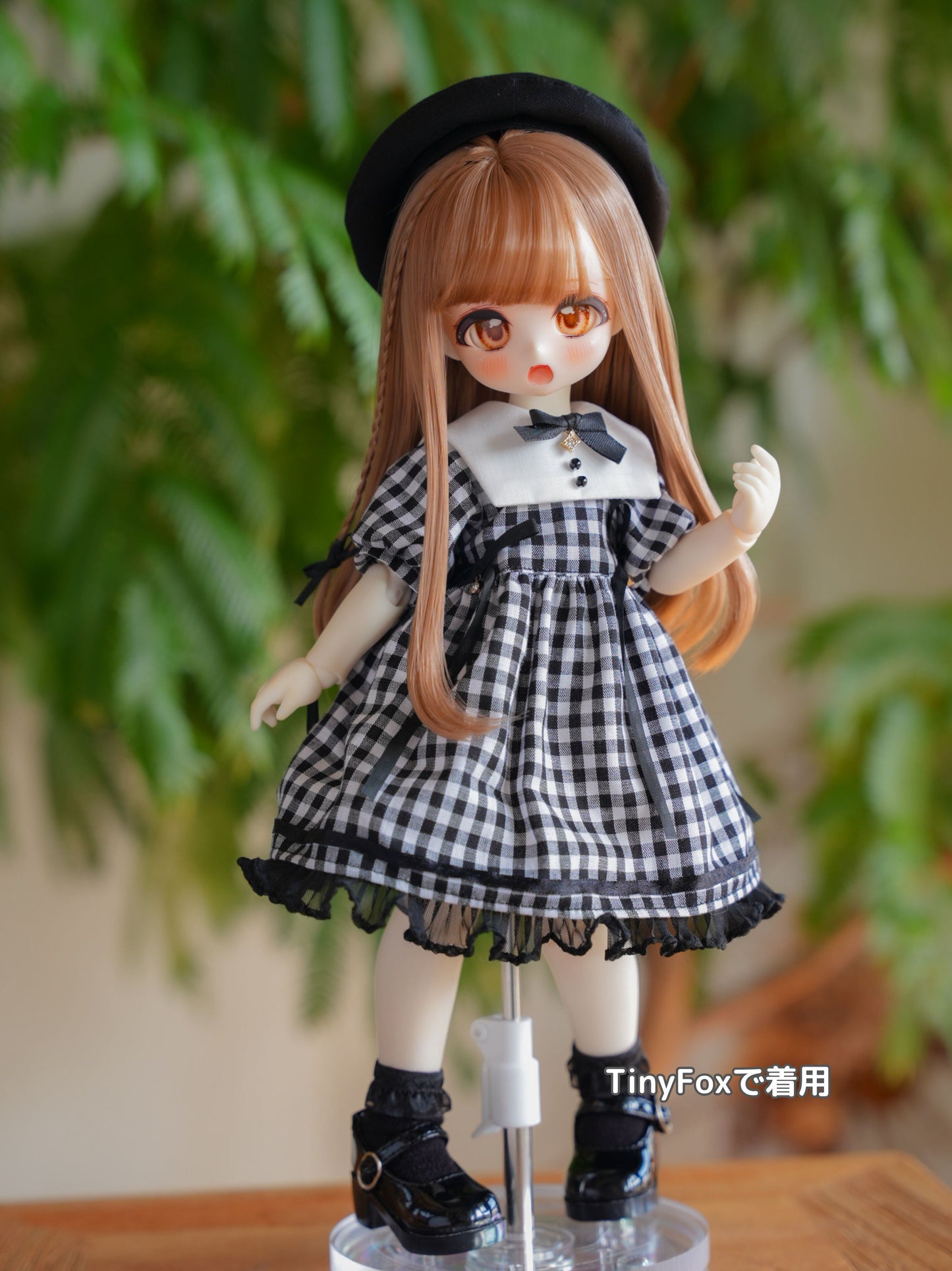 1/6サイズ TinyFox / BabyKUMAKO【ギンガムチェックワンピセット 型紙(デジタルVer)】【Gingham Check Dress Set Digital Pattern】