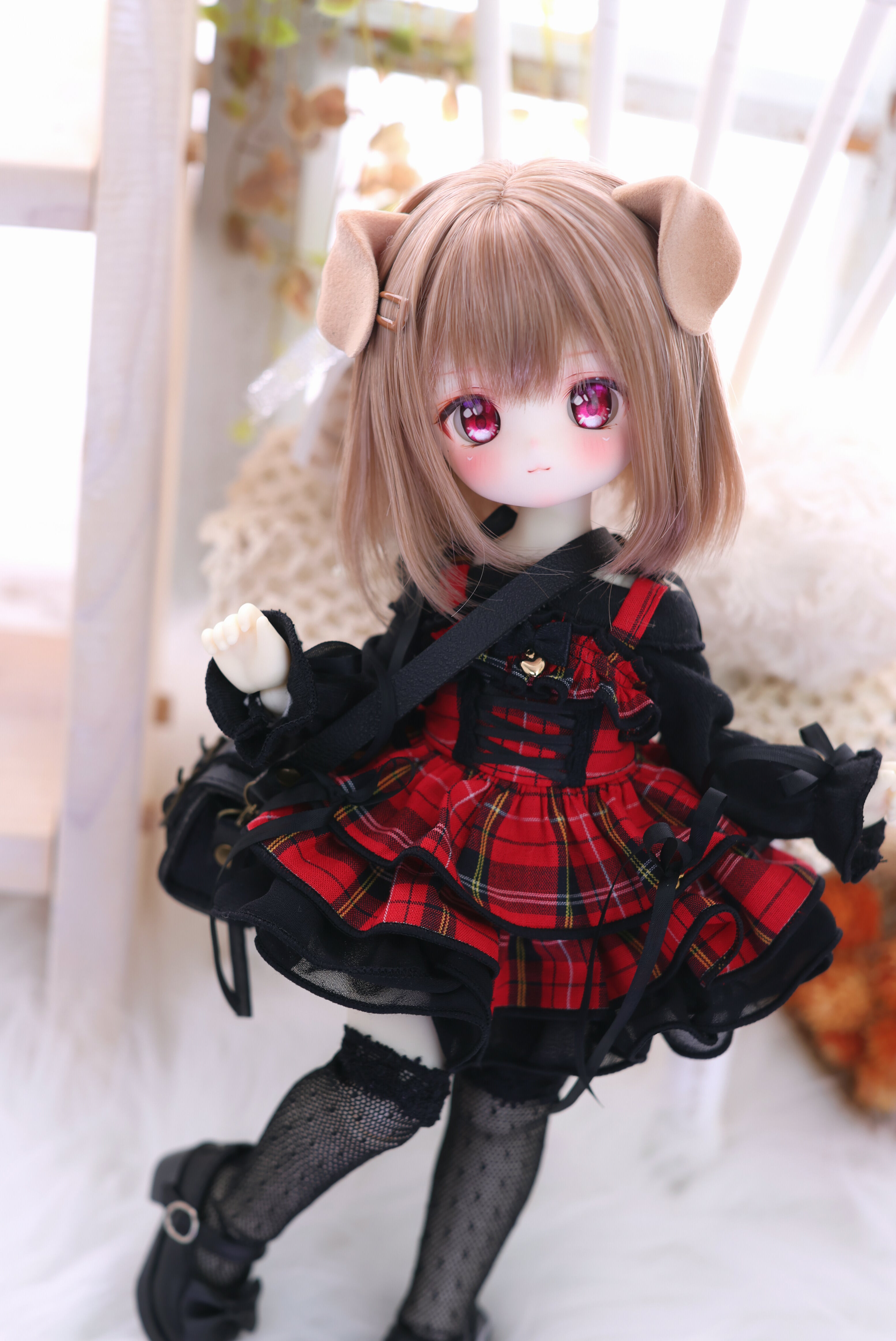 Off-shoulder dress(Red)｜1/6 TinyFox