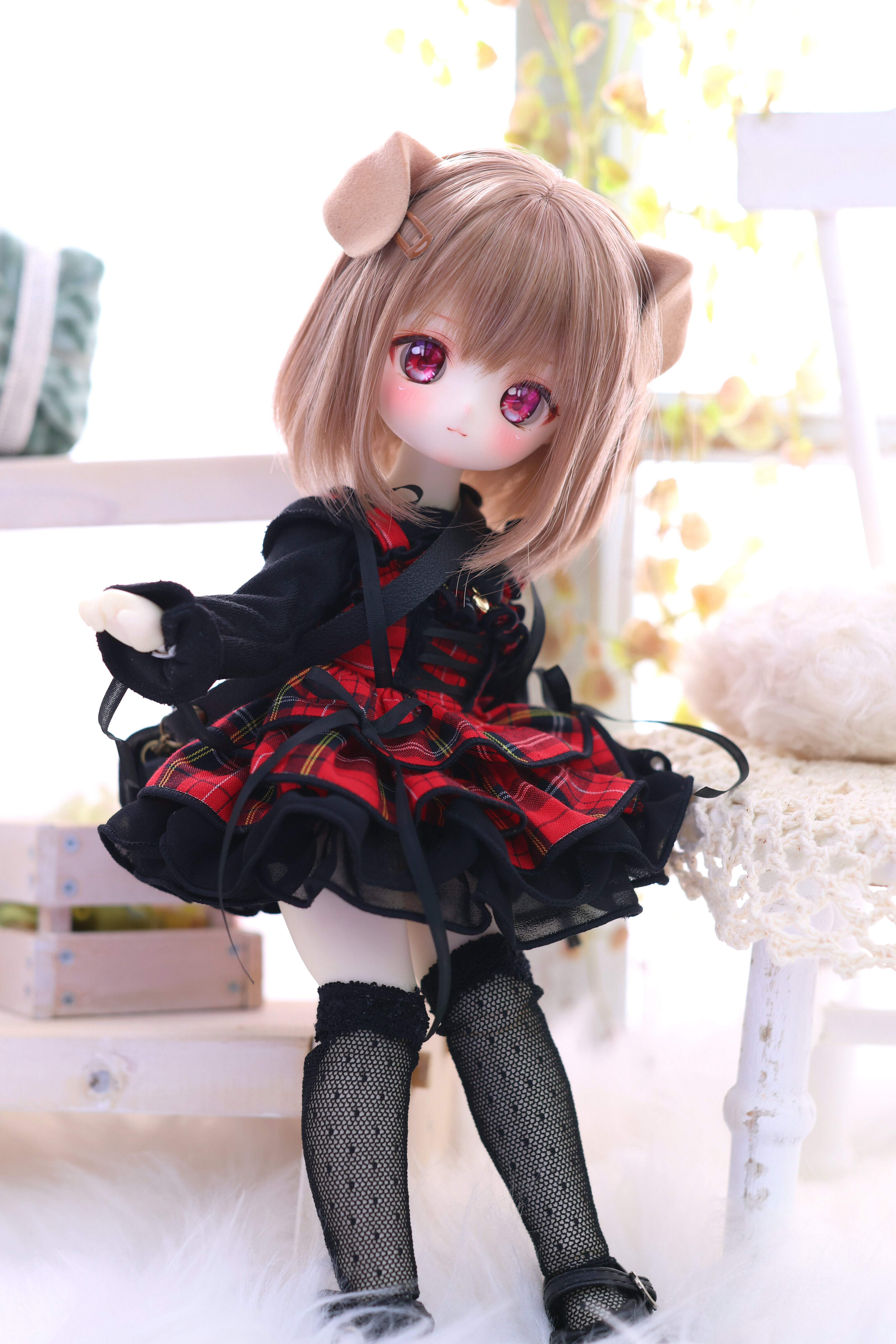 Off-shoulder dress(Red)｜1/6 TinyFox