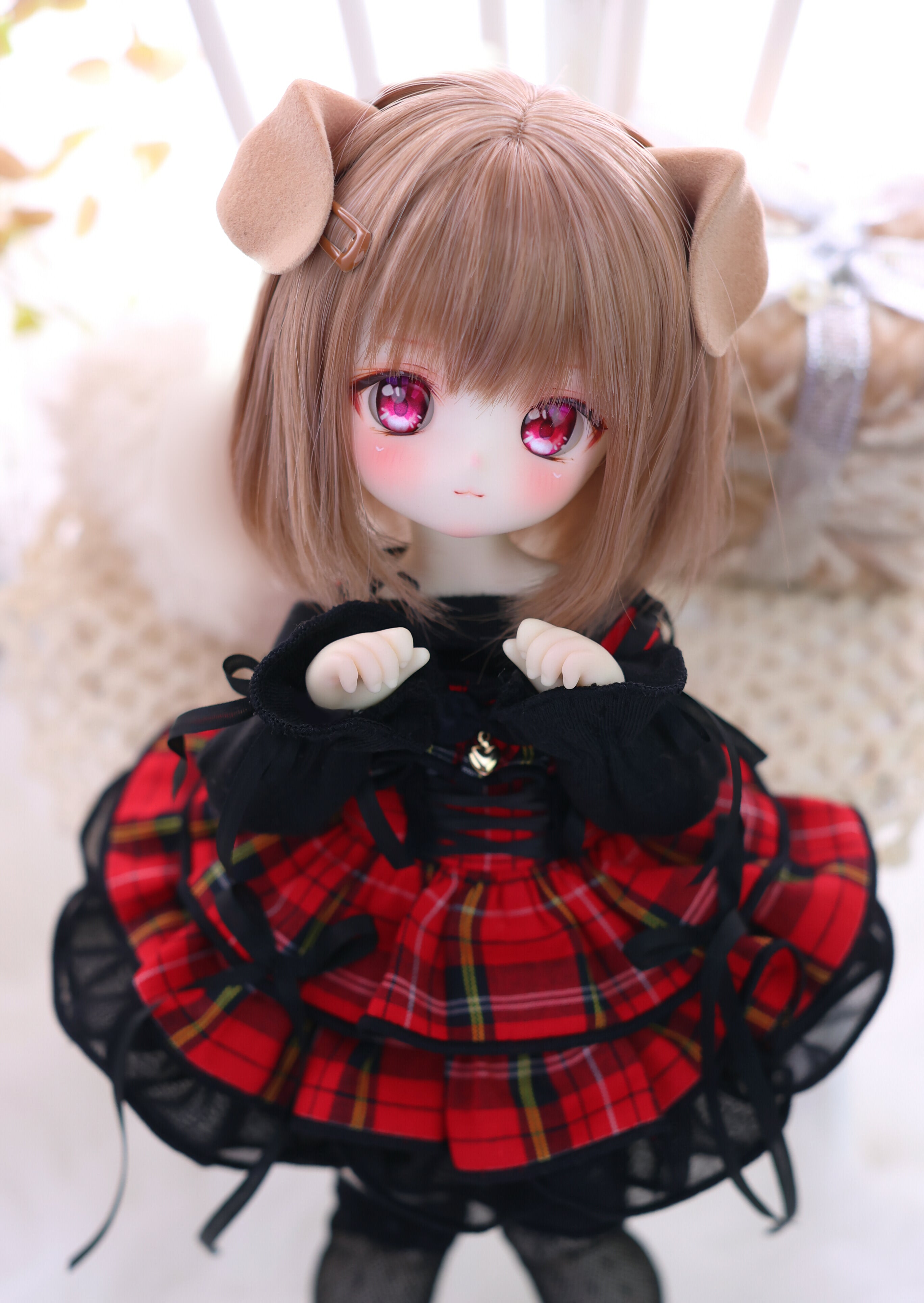 Off-shoulder dress(Red)｜1/6 TinyFox