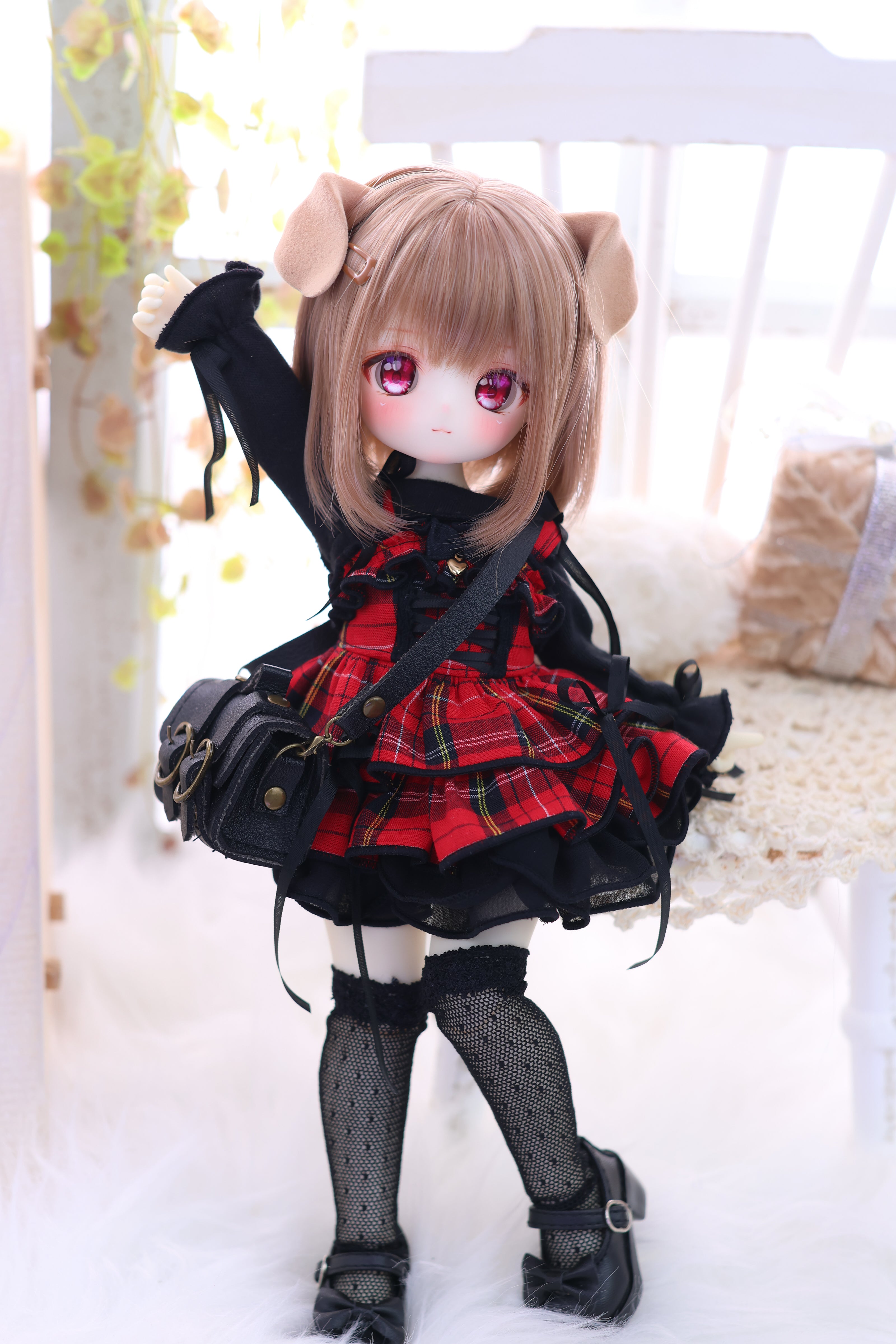 Off-shoulder dress(Red)｜1/6 TinyFox