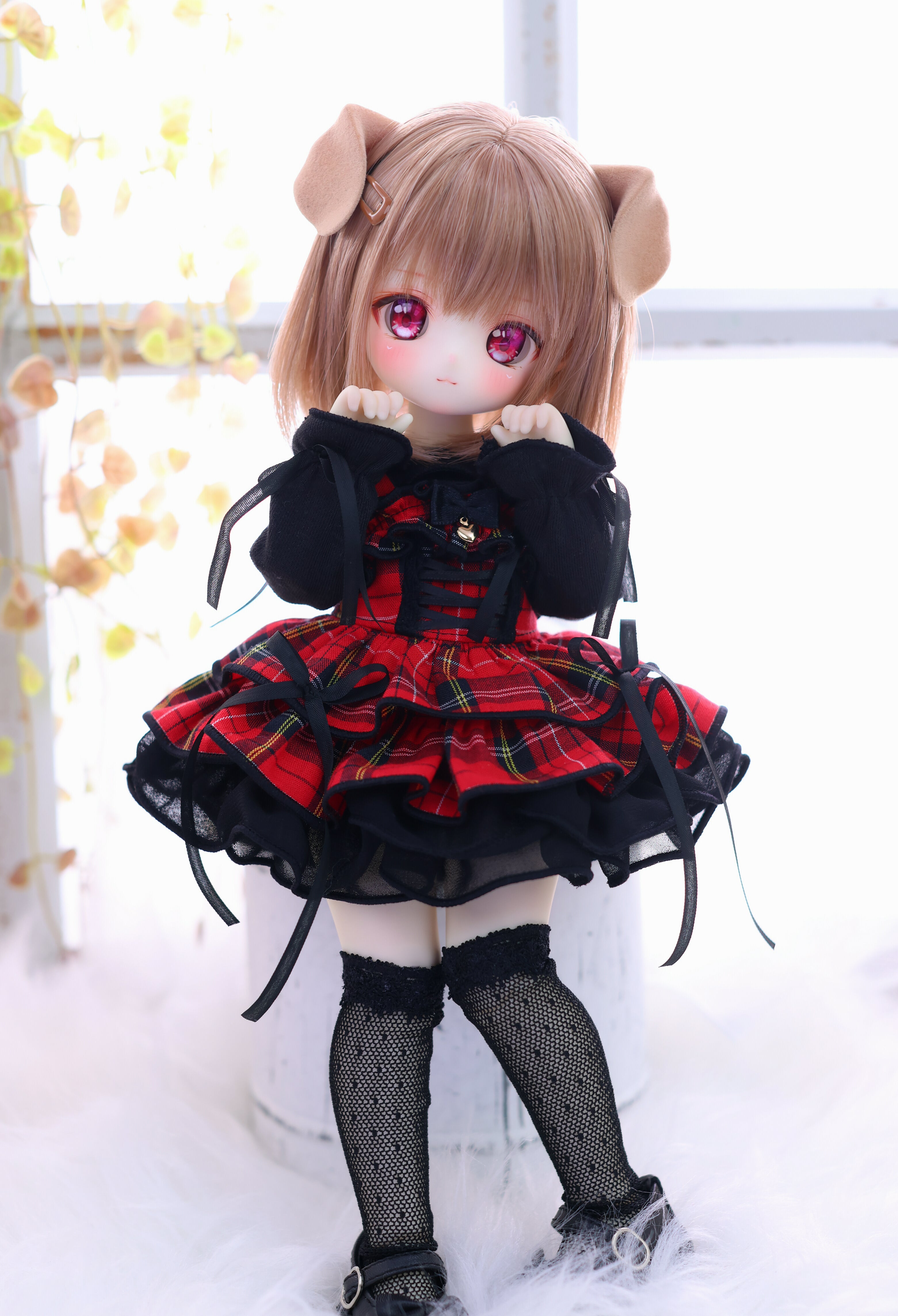 Off-shoulder dress(Red)｜1/6 TinyFox