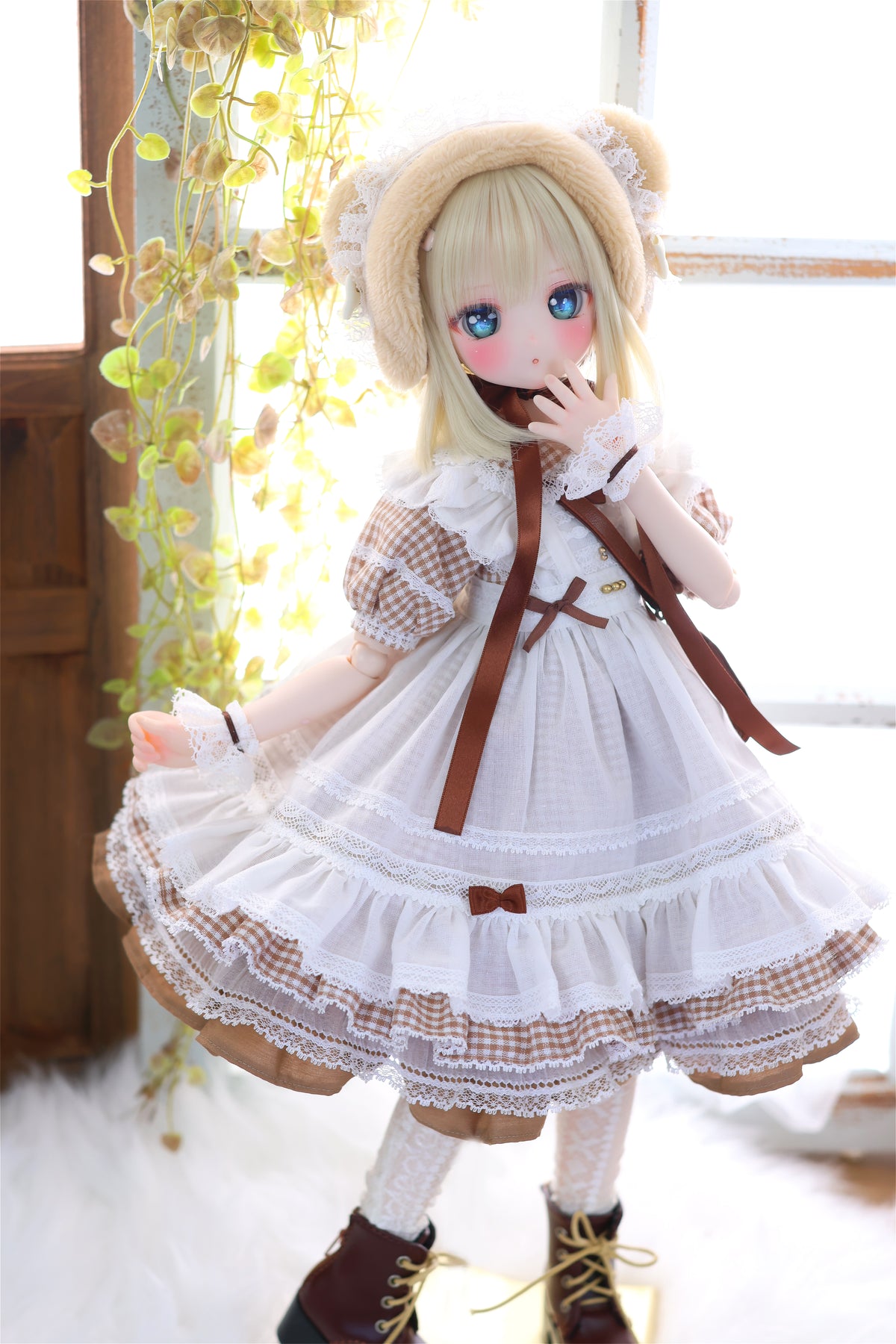 ハニベア・ピクニックセット（ブラウン）｜Mini Dollfie Dream ・ 1/4TinyFox PEKO・KUMAKO