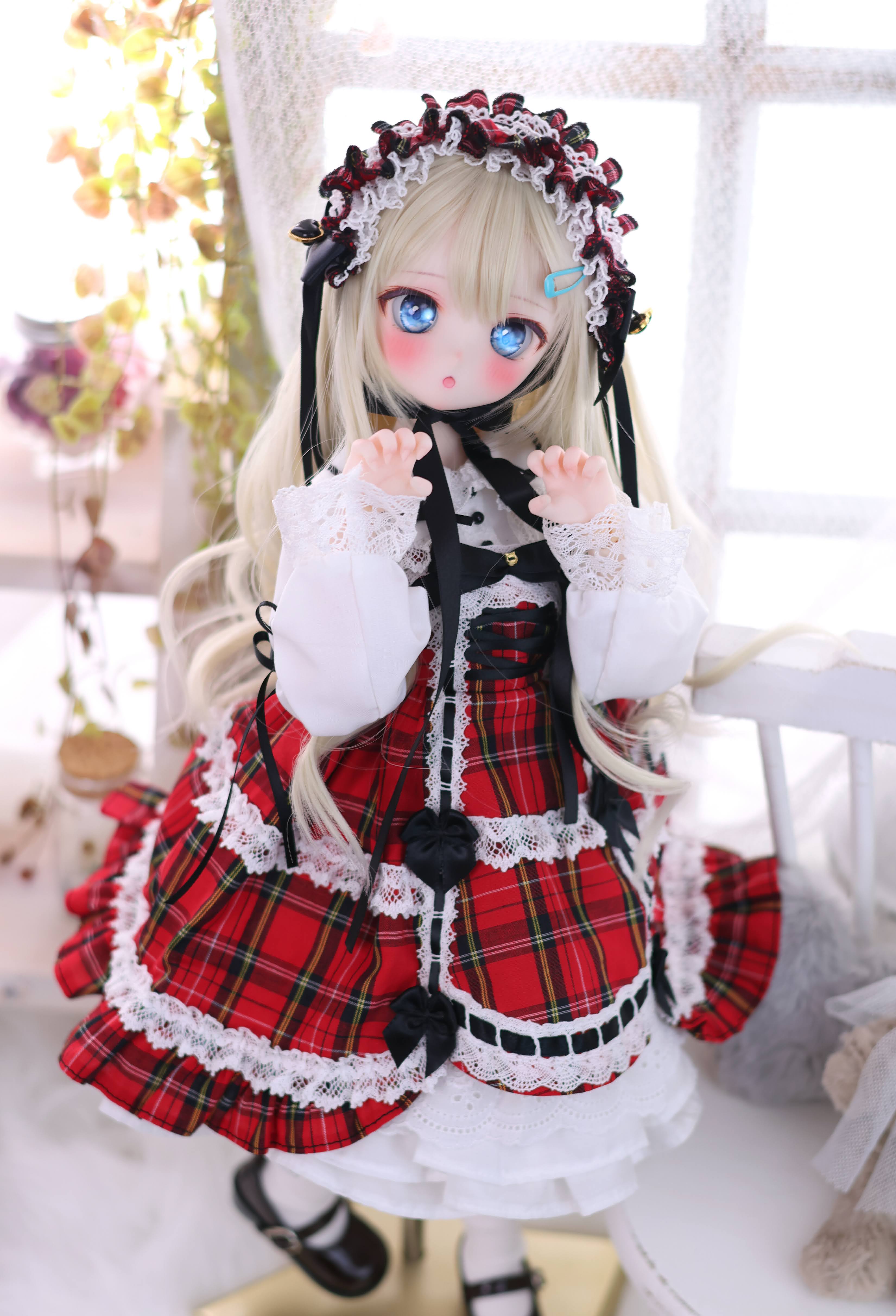 懐古ロリィタちゃん（赤）｜Mini Dollfie Dream・KUMAKO