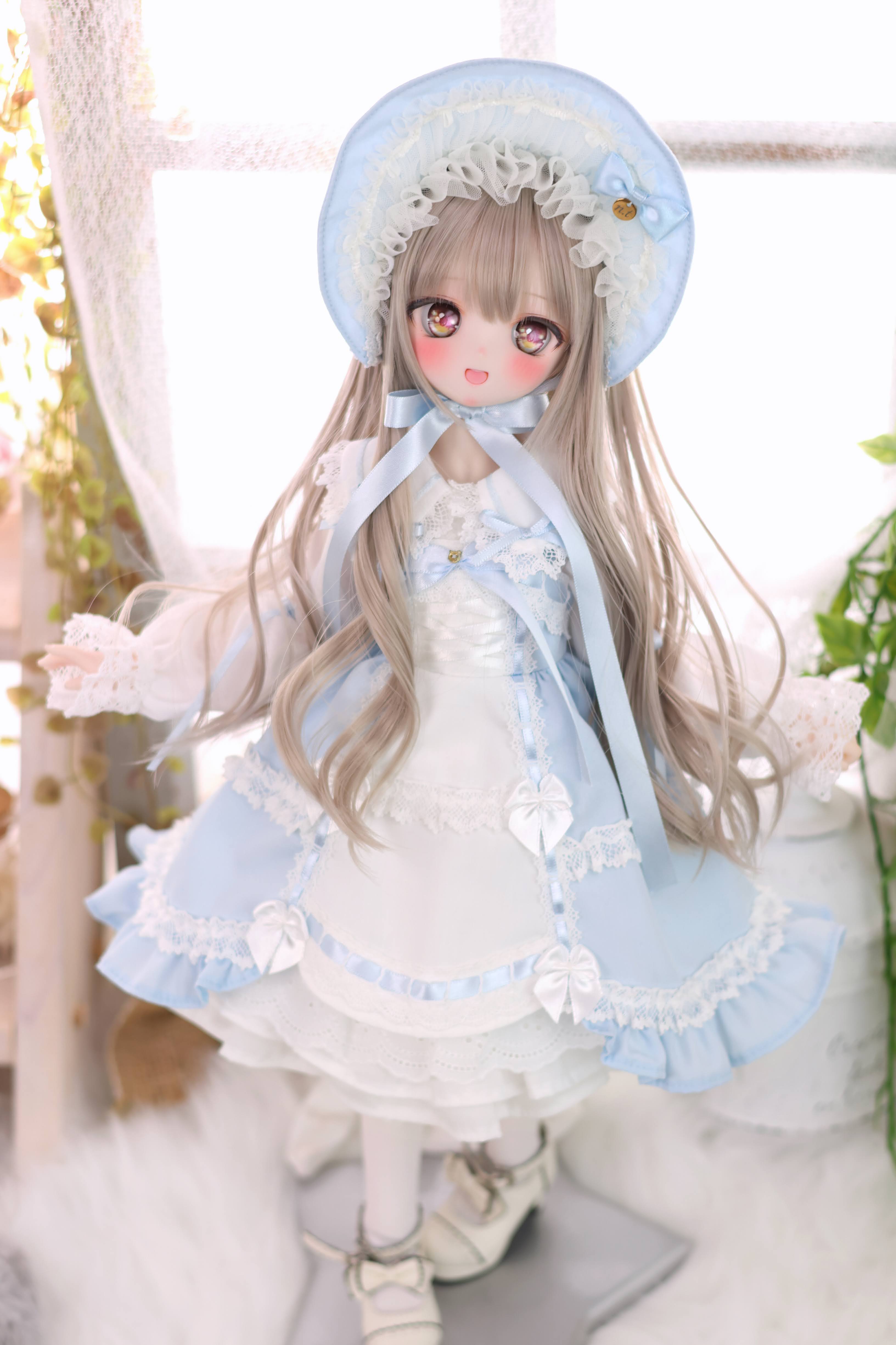 懐古ロリィタ ボンネット単品（水色）｜Mini Dollfie Dream・KUMAKO