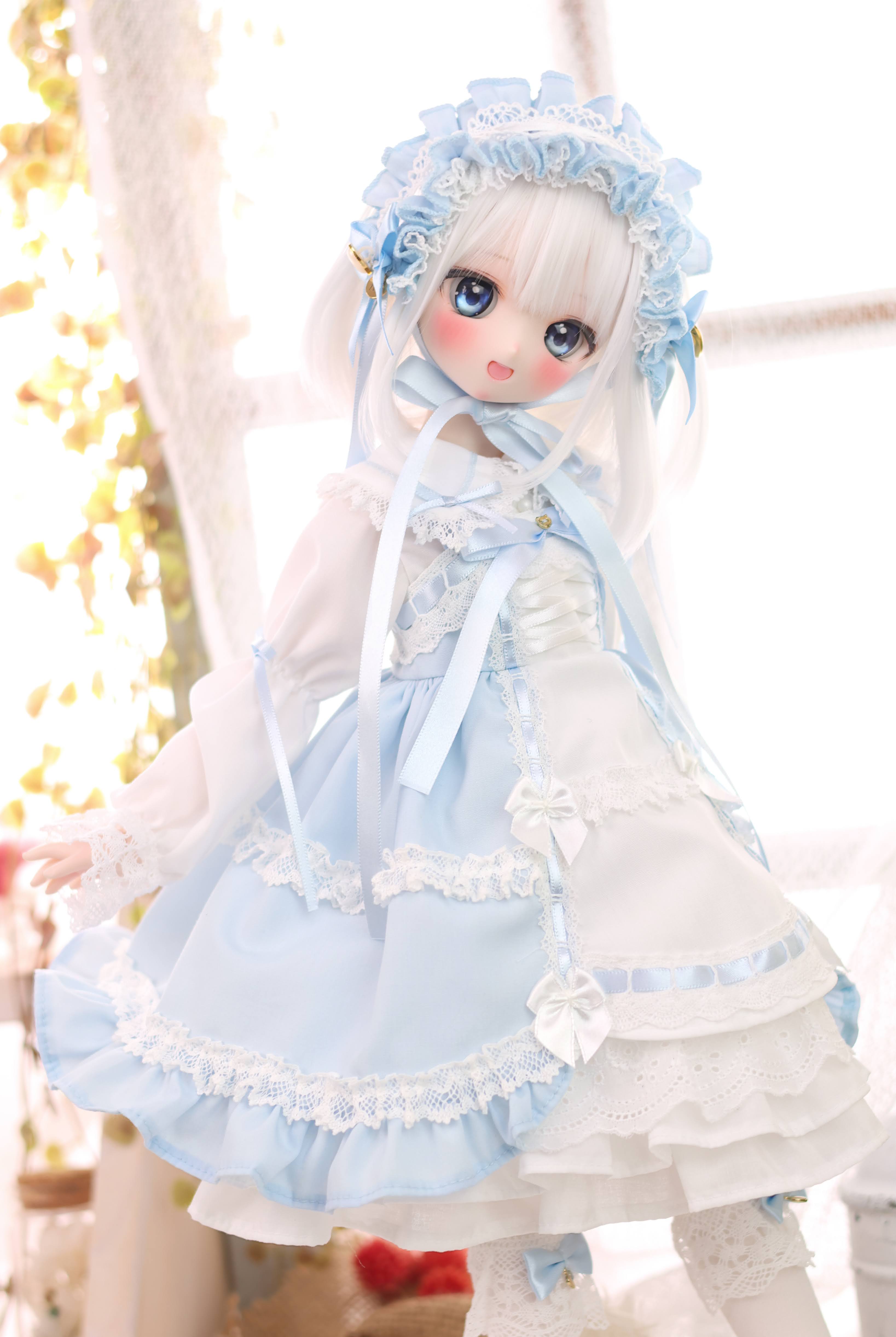 懐古ロリィタちゃん（水色）｜Mini Dollfie Dream・KUMAKO