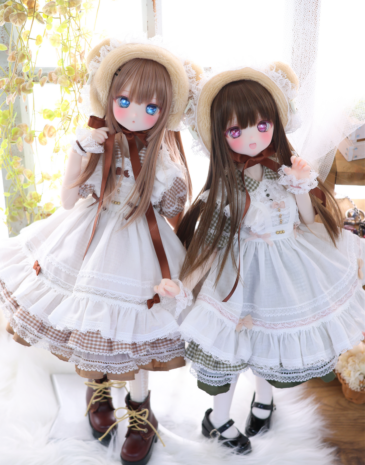 Honey Bear Picnic Set (Green) | Mini Dollfie Dream · 1/4 TinyFox PEKO · KUMAKO