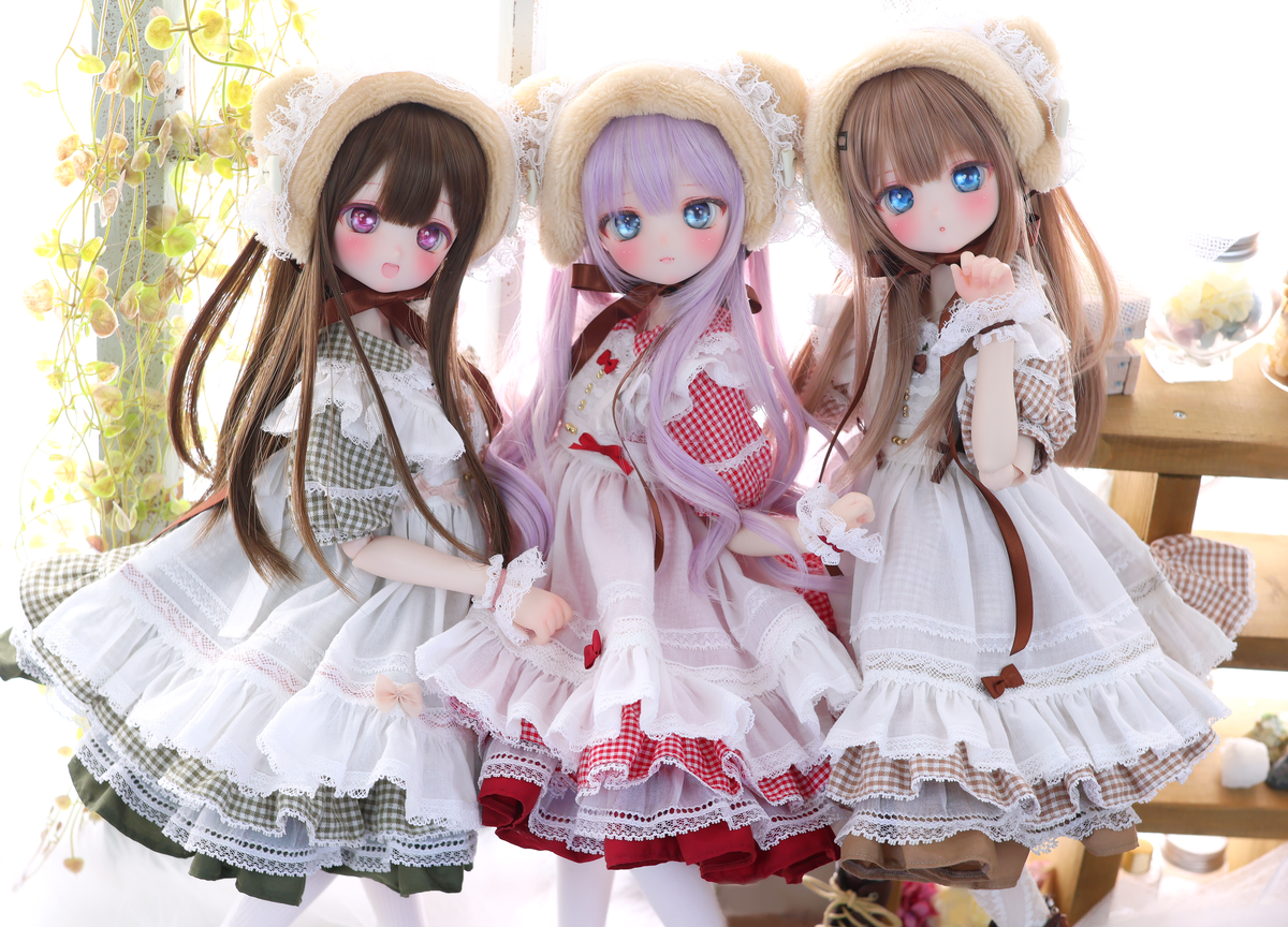 Honey Bear Picnic Set (Green) | Mini Dollfie Dream · 1/4 TinyFox PEKO · KUMAKO