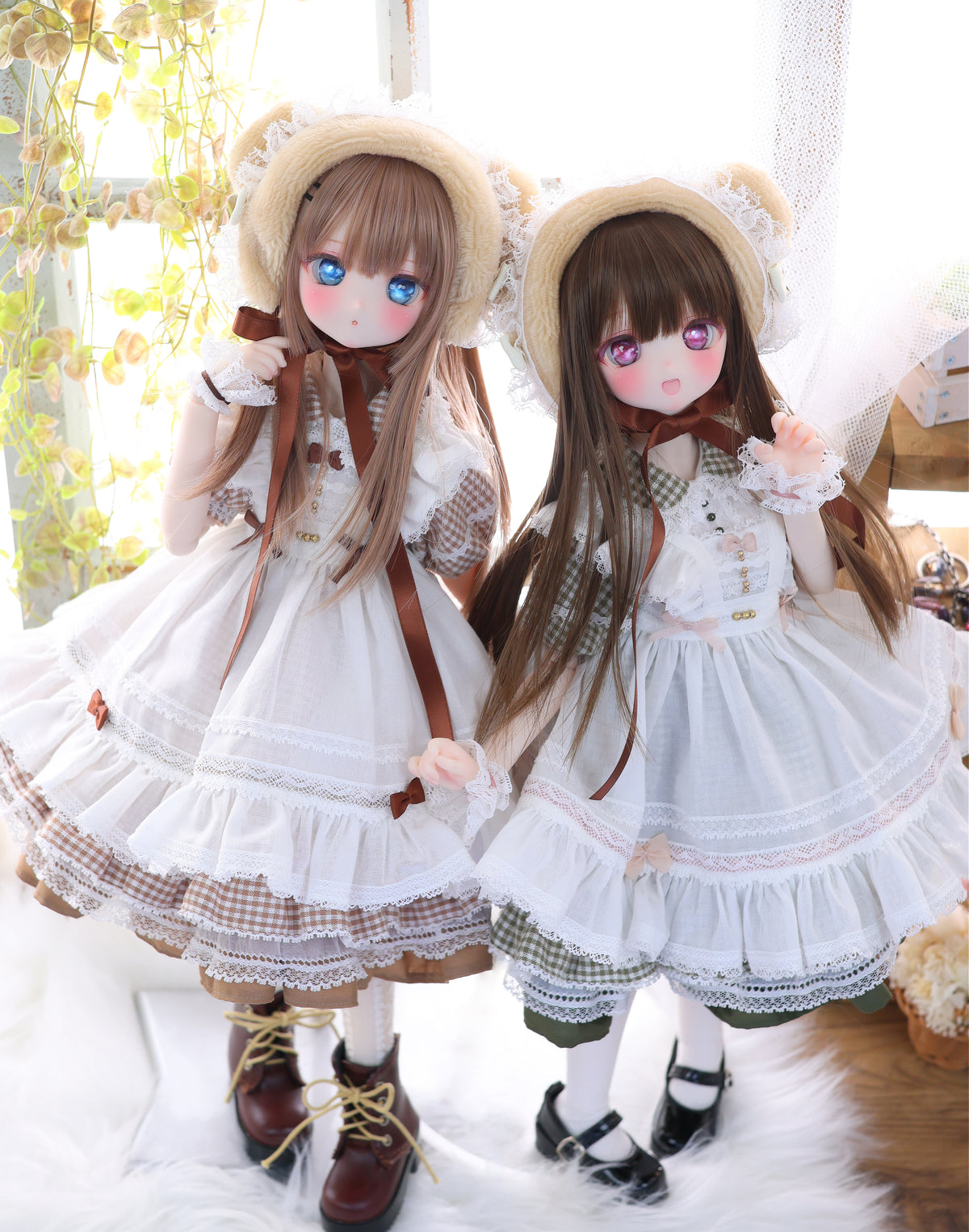 ハニベア・ピクニックセット（ブラウン）｜Mini Dollfie Dream ・ 1/4TinyFox PEKO・KUMAKO