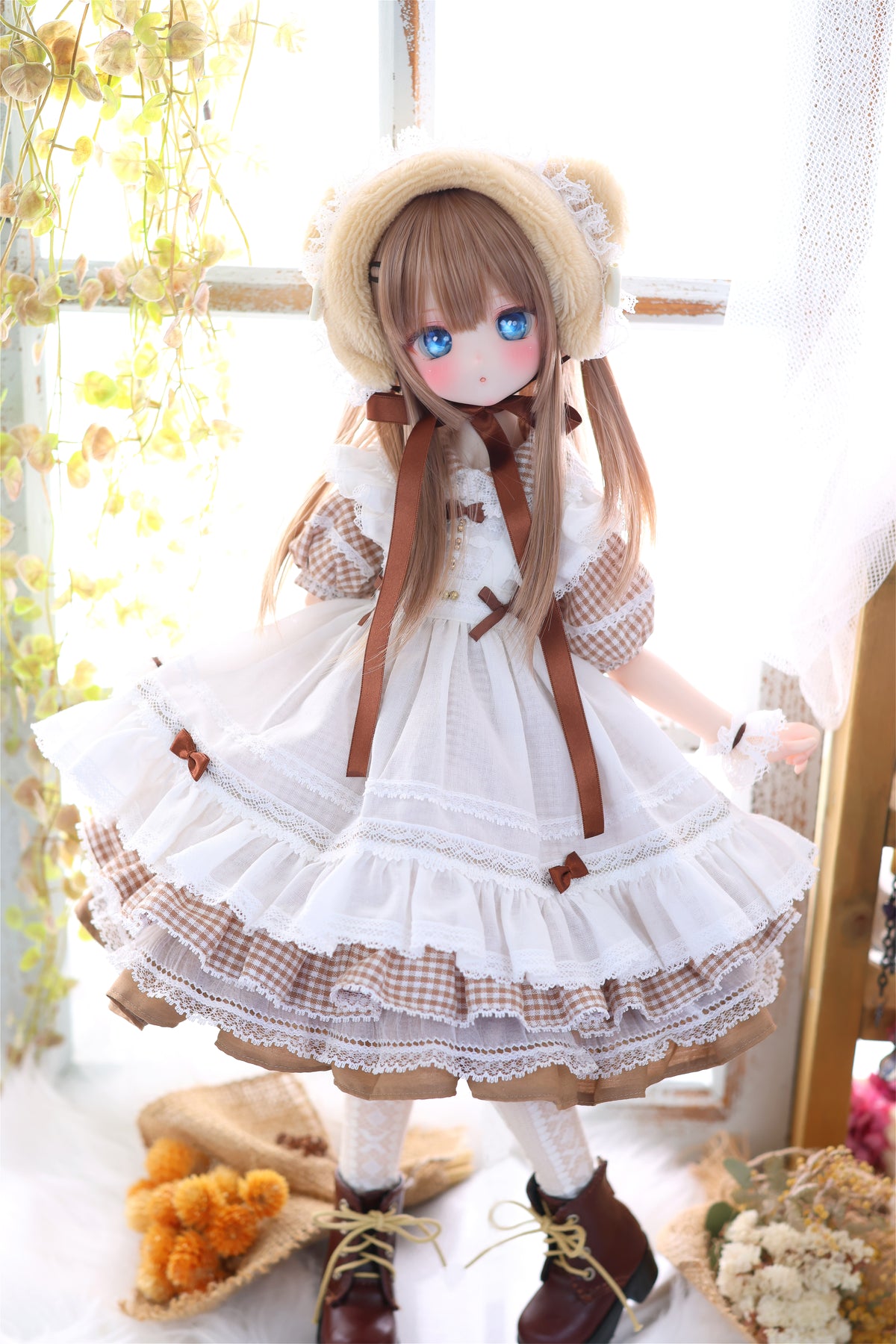 ハニベア・ピクニックセット（ブラウン）｜Mini Dollfie Dream ・ 1/4TinyFox PEKO・KUMAKO
