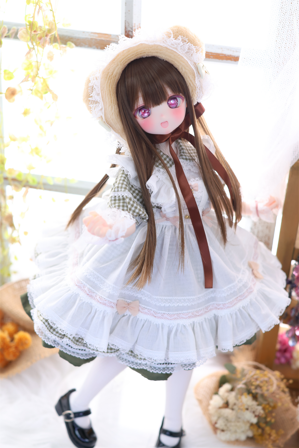 Honey Bear Picnic Set (Green) | Mini Dollfie Dream · 1/4 TinyFox PEKO · KUMAKO