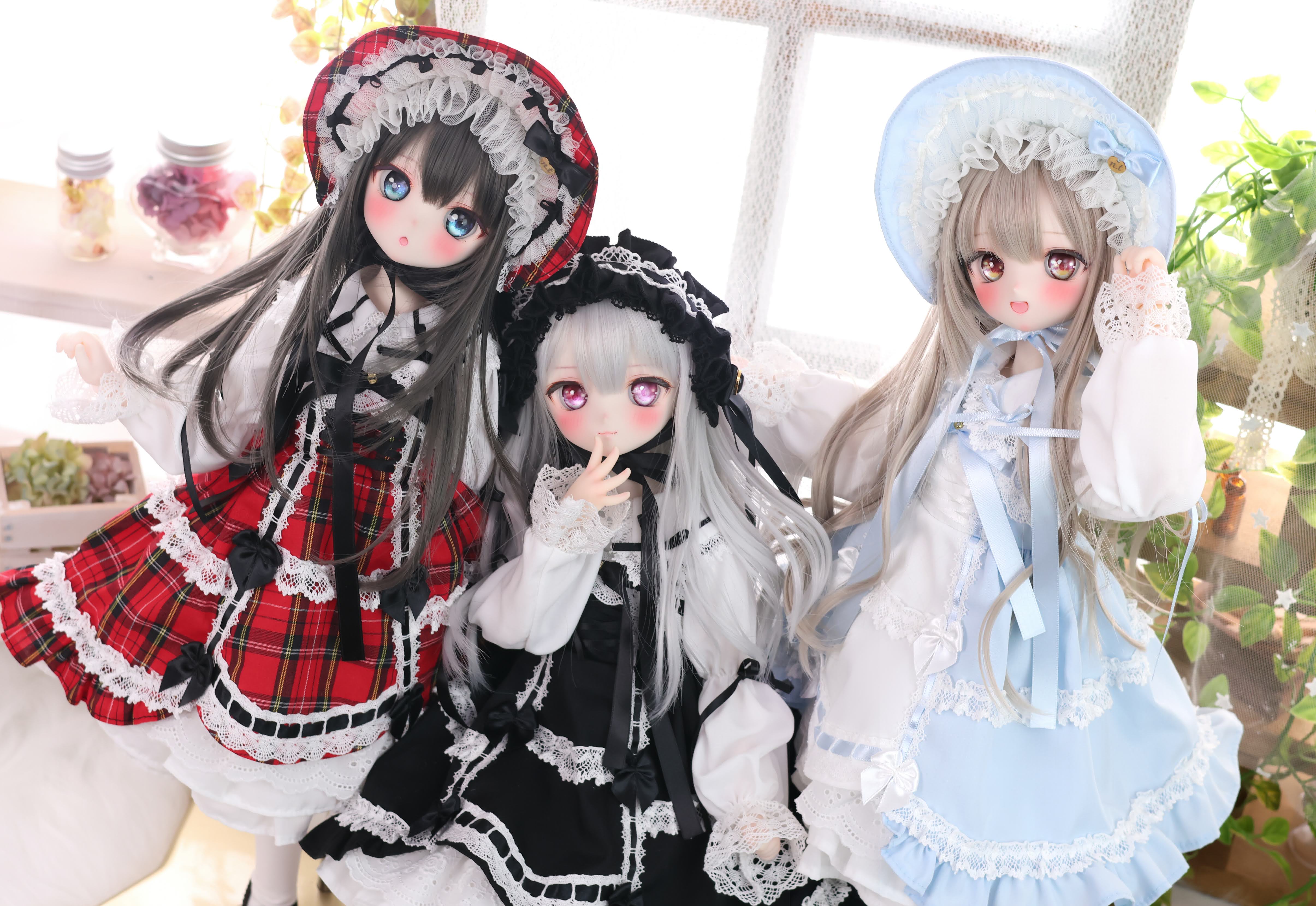 懐古ロリィタ ボンネット単品（赤）｜Mini Dollfie Dream・KUMAKO