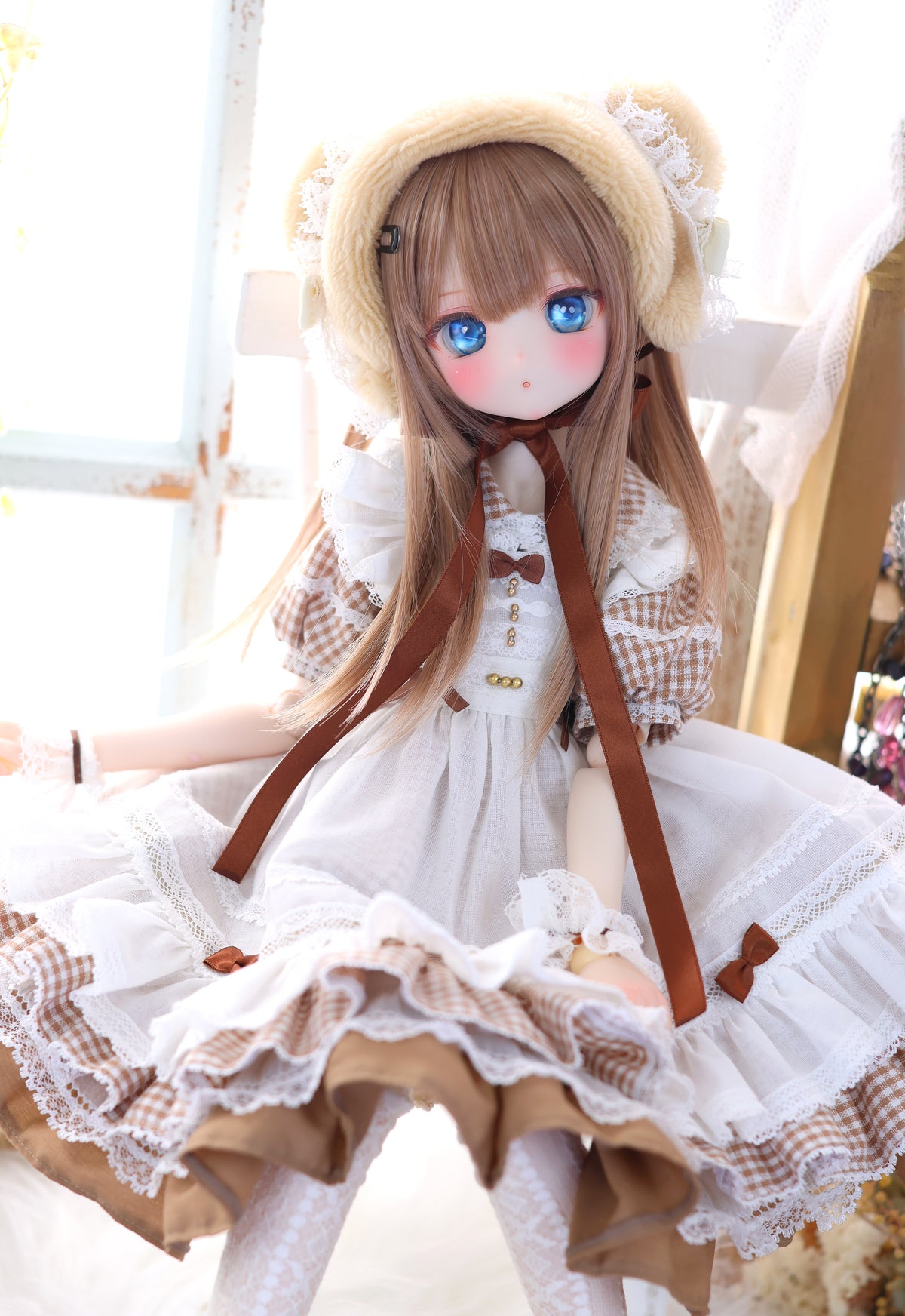 ハニベア・ピクニックセット（ブラウン）｜Mini Dollfie Dream ・ 1/4TinyFox PEKO・KUMAKO