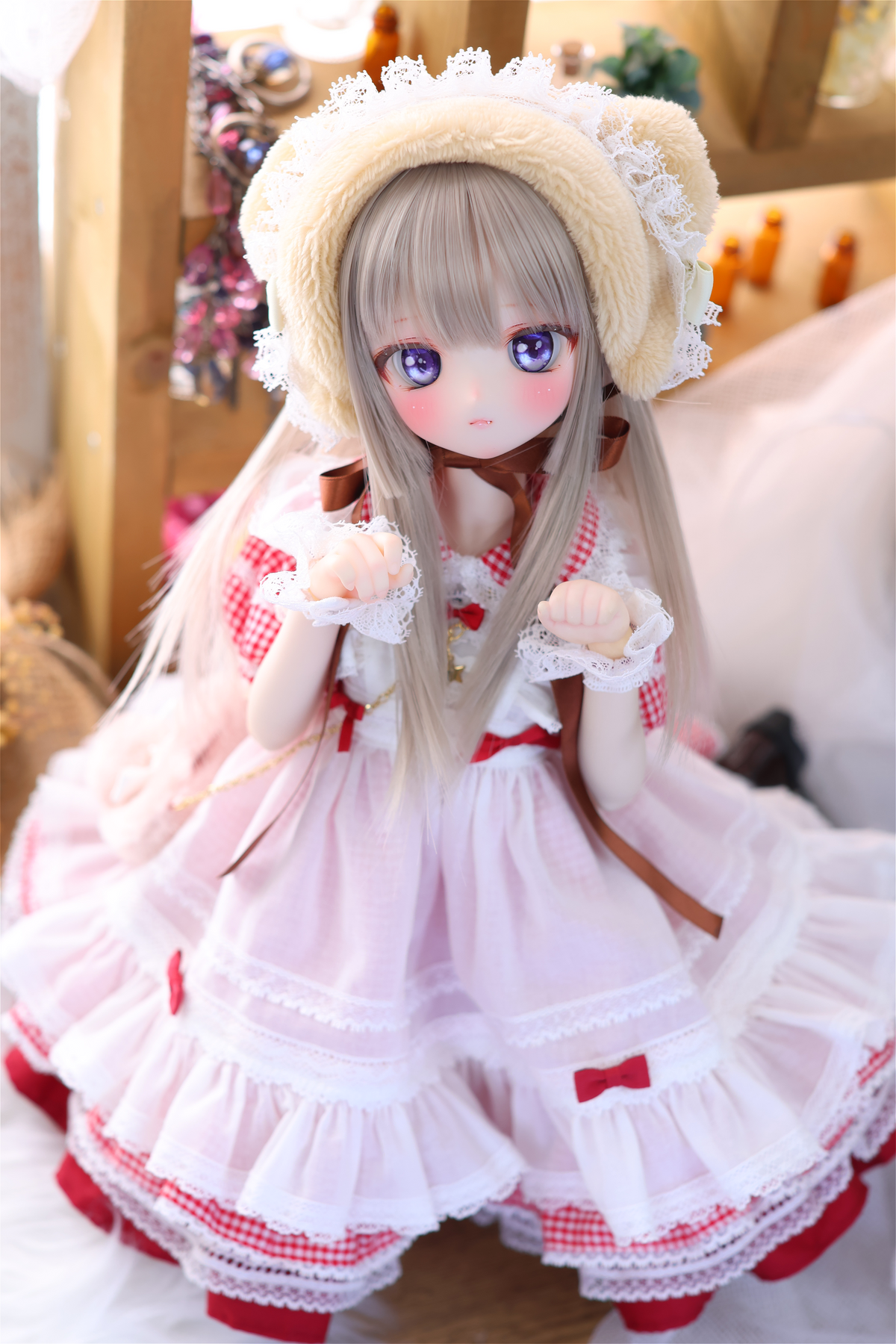 ハニベア・ピクニックセット（レッド）｜Mini Dollfie Dream ・ 1/4TinyFox PEKO・KUMAKO