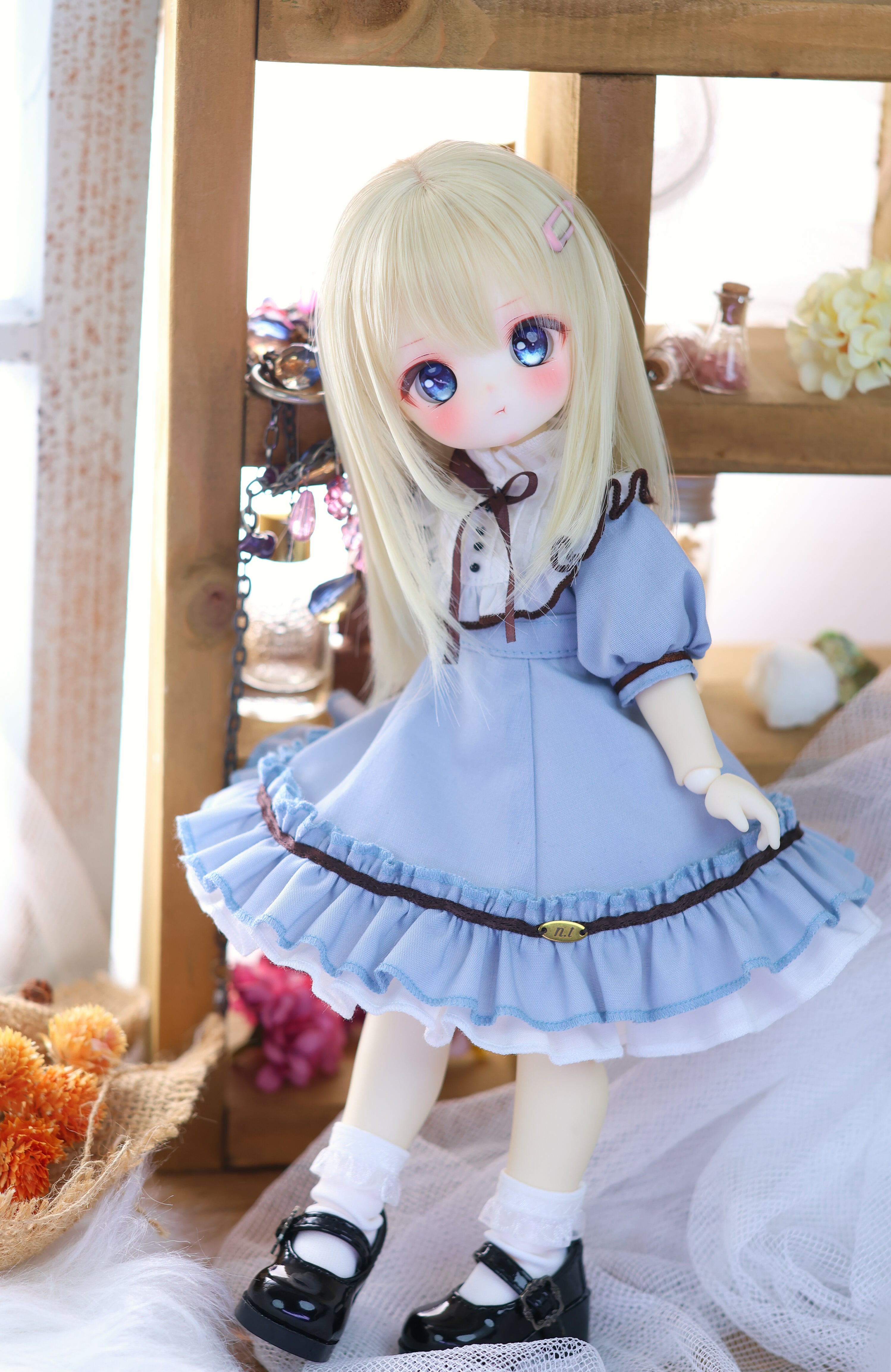 プチ・プリンセスドレス（水色）｜1/6TinyFox ・ BABY KUMAKO