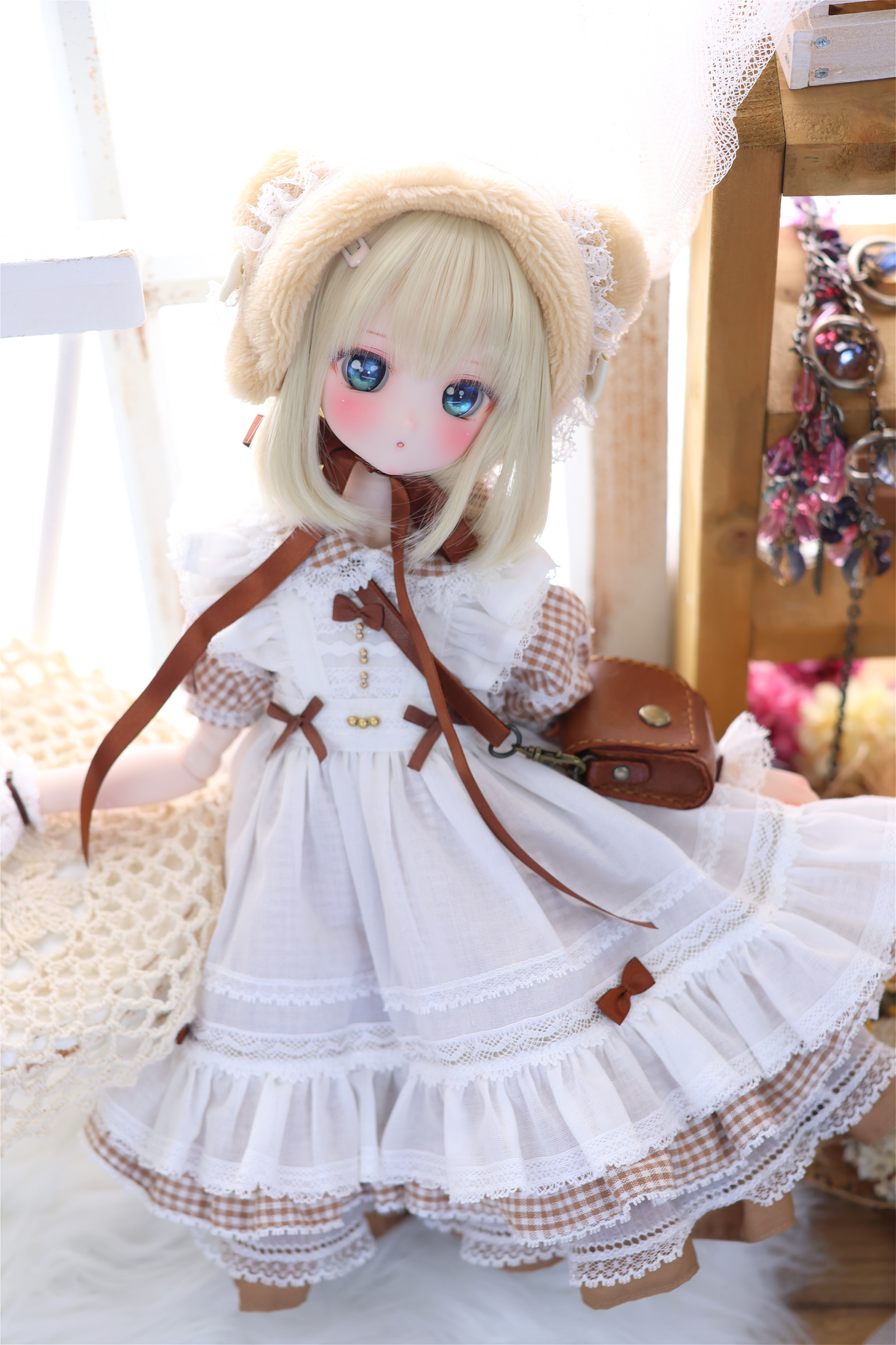 ハニベア・ピクニックセット（ブラウン）｜Mini Dollfie Dream ・ 1/4TinyFox PEKO・KUMAKO