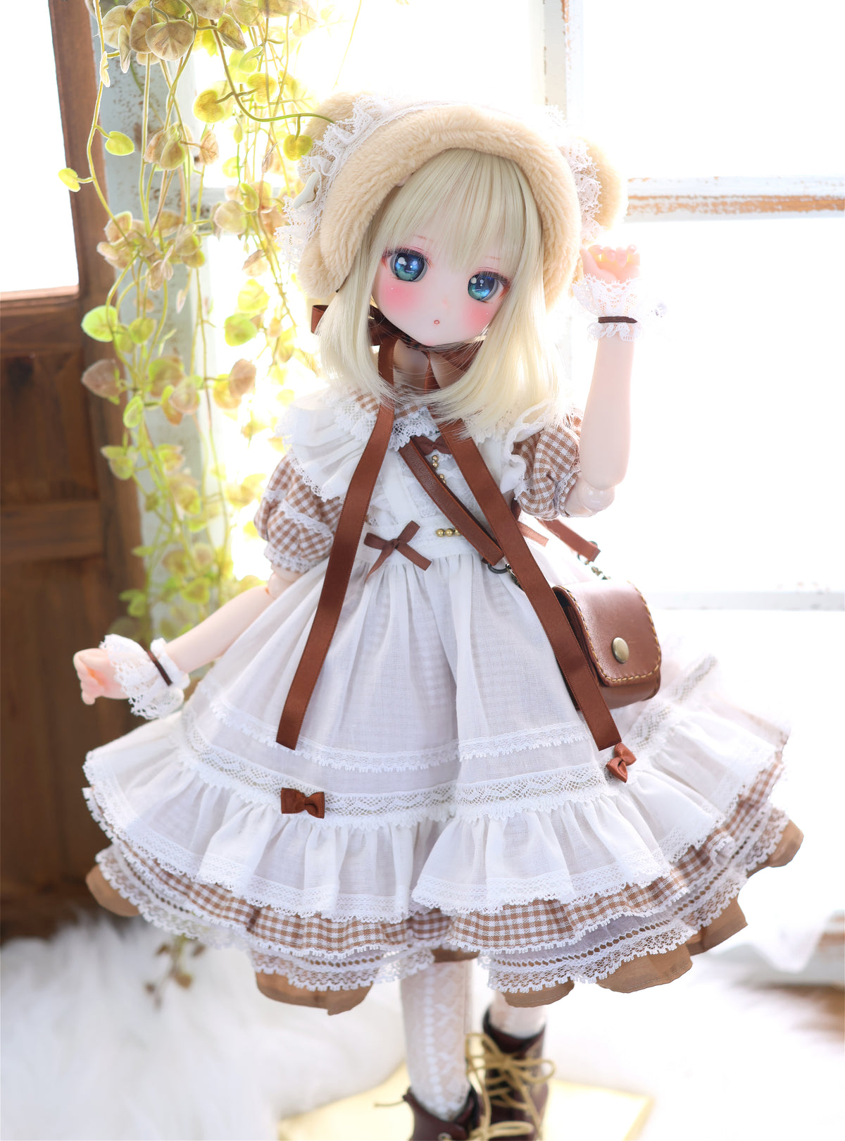 ハニベア・ピクニックセット（ブラウン）｜Mini Dollfie Dream ・ 1/4TinyFox PEKO・KUMAKO