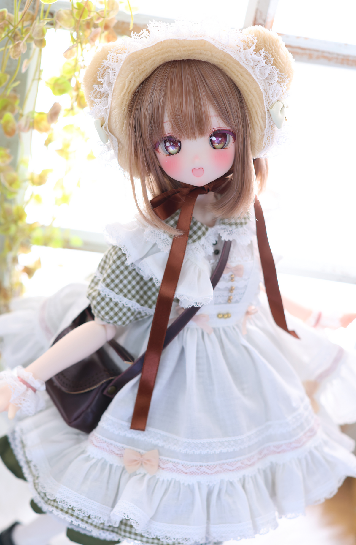 Honey Bear Picnic Set (Green) | Mini Dollfie Dream · 1/4 TinyFox PEKO · KUMAKO