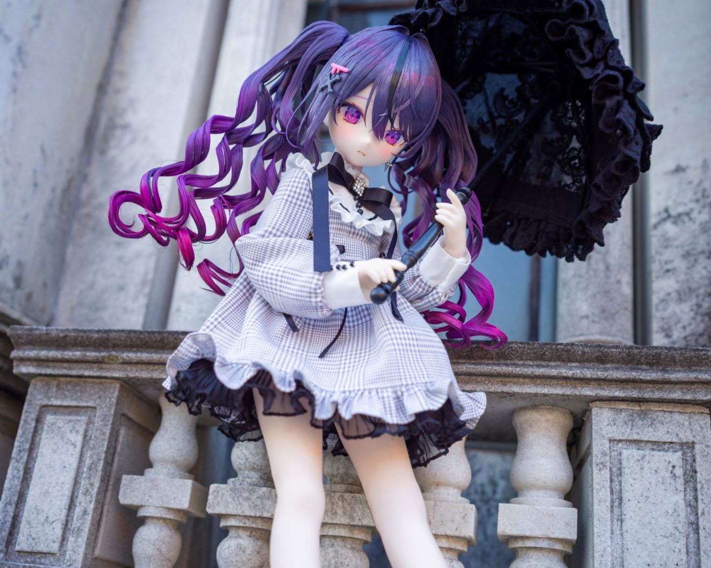 MDD / DDP / KUMAKO / SDM / Imomodoll対応 OF 【地雷ちゃん（ぐれーのちぇっく）】 【Jirai-chan (gray checkered)】