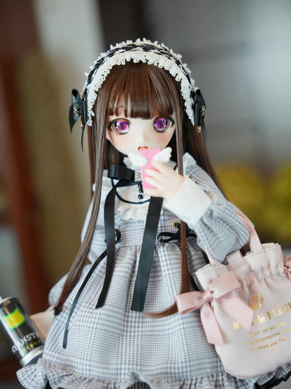 MDD / DDP / KUMAKO / SDM / Imomodoll対応 OF 【地雷ちゃん（ぐれーのちぇっく）】 【Jirai-chan (gray checkered)】