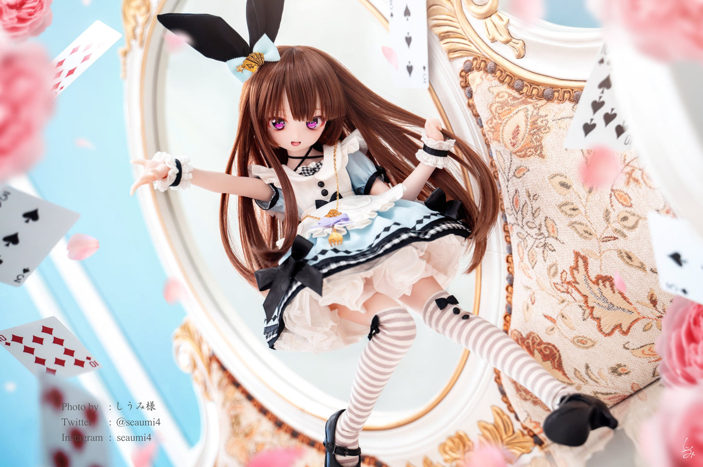 MDD / SDM / KUMAKO対応OF 【アリスちゃん！しましまニーハイソックス】【knee-high socks】