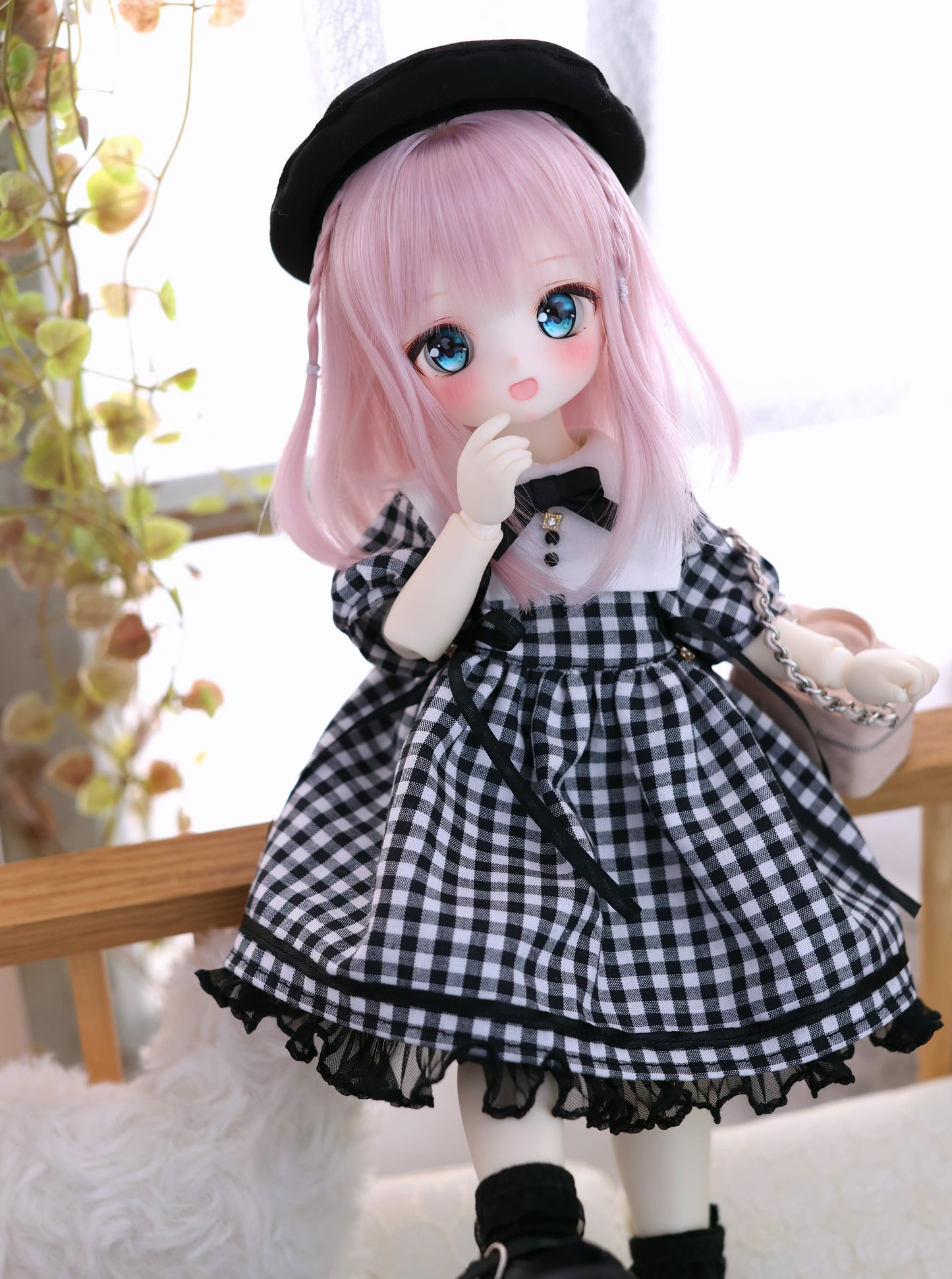 1/6サイズ TinyFox / BabyKUMAKO【ギンガムチェックワンピセット 型紙（紙出力Ver）】