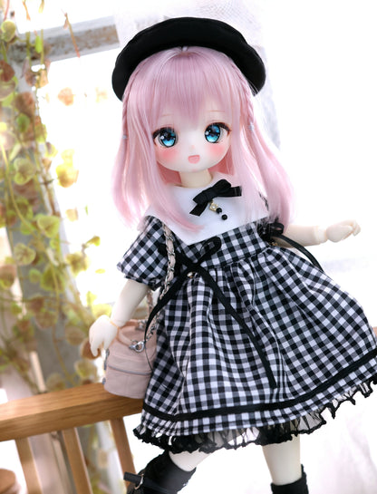 1/6サイズ TinyFox / BabyKUMAKO【ギンガムチェックワンピセット 型紙（紙出力Ver）】