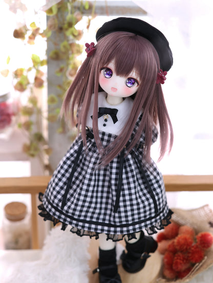 1/6サイズ TinyFox / BabyKUMAKO【ギンガムチェックワンピセット 型紙（紙出力Ver）】