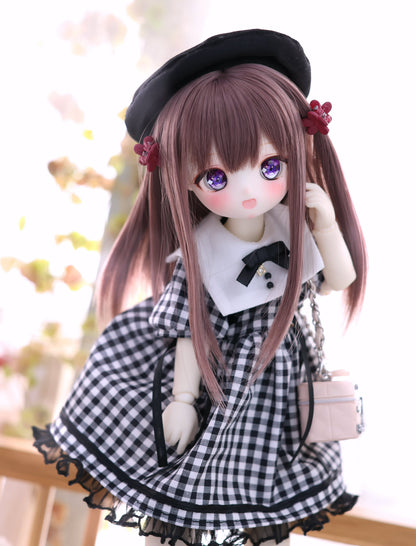 1/6サイズ TinyFox / BabyKUMAKO【ギンガムチェックワンピセット 型紙（紙出力Ver）】
