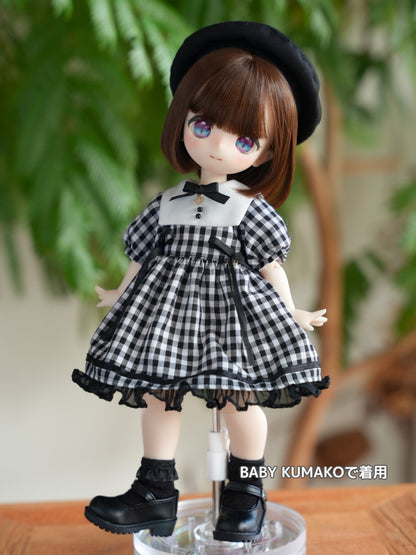 1/6サイズ TinyFox / BabyKUMAKO【ギンガムチェックワンピセット 型紙（紙出力Ver）】