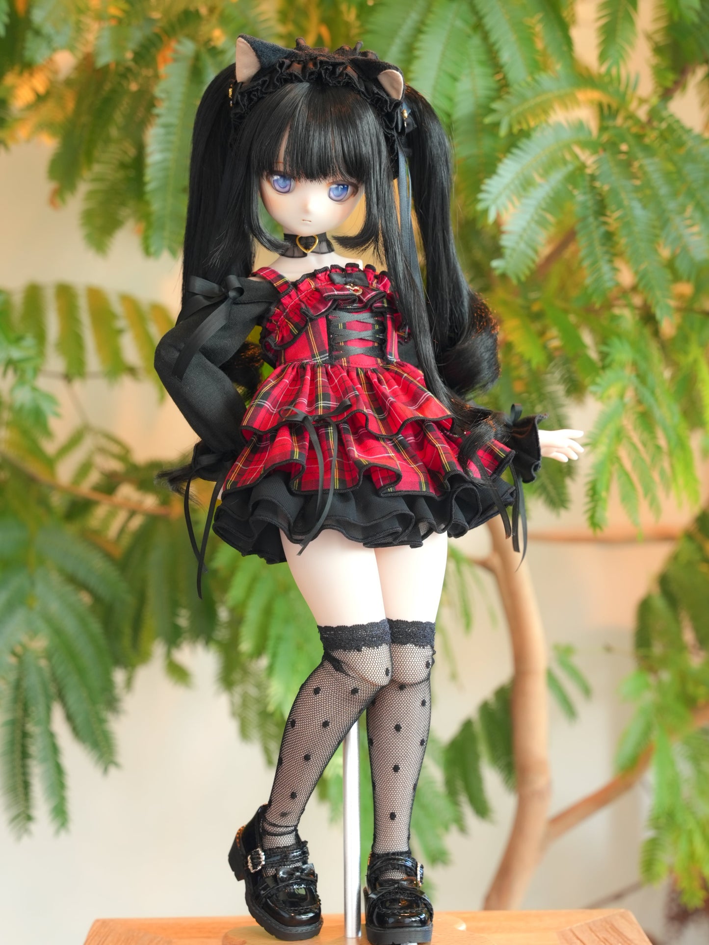 MDD / KUMAKO【ドットチュール・ニーハイソックス】【Dot Tulle Knee-High Socks】