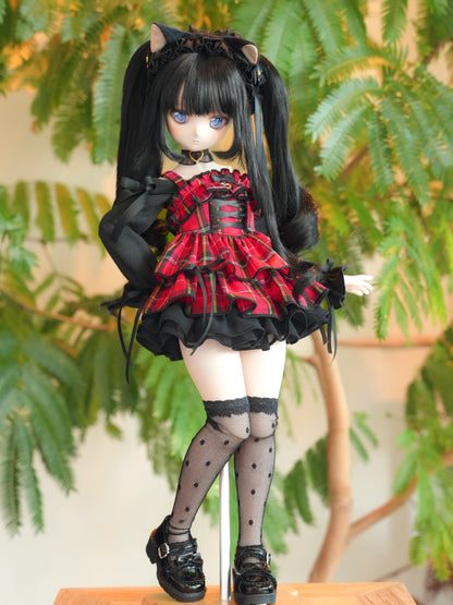 MDD / KUMAKO【ドットチュール・ニーハイソックス】【Dot Tulle Knee-High Socks】