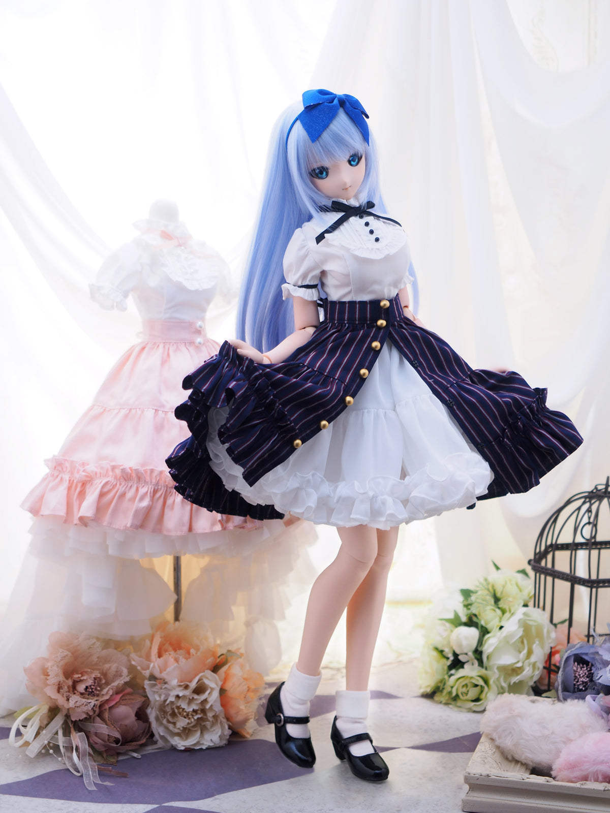 なないろパニエ ロング（白）｜MDD・DD・DDS・DDP・TinyFox PEKO・SD