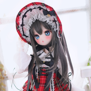 懐古ロリィタ ボンネット単品（赤）｜Mini Dollfie Dream・KUMAKO