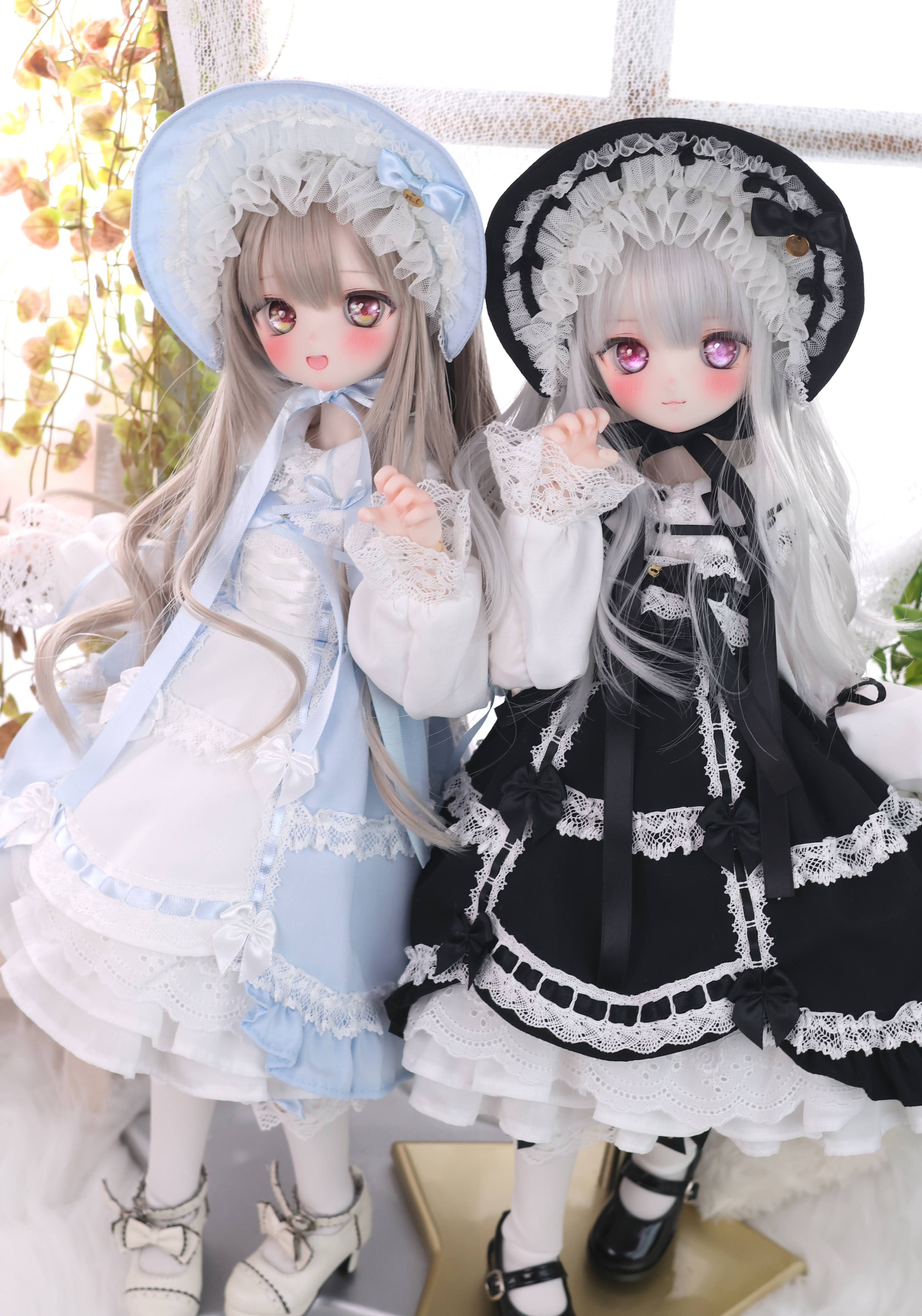 懐古ロリィタ ボンネット単品（黒）｜Mini Dollfie Dream・KUMAKO